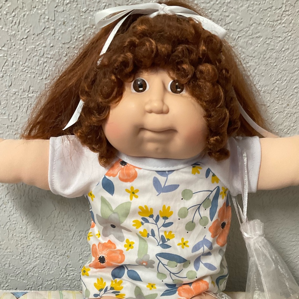 RARE VTG Cabbage Patch Kid Girl Cornsilk Hair Head Mold #16 P&R 1986